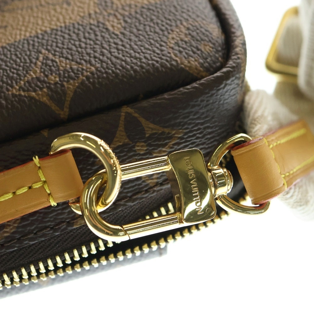 LOUIS VUITTON(ルイヴィトン) LVスクエアード ダブルフォンポーチ ショルダーバッグ レザー ブラウン M81005