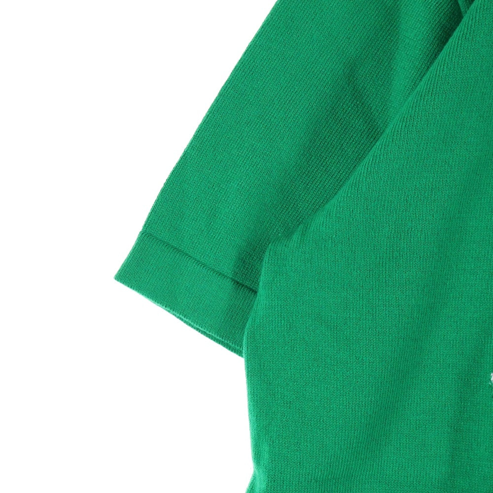 LOUIS VUITTON(ルイヴィトン) 21AW エブリデイLVクルーネックシルク ニット半袖Tシャツ 半袖カットソー グリーン RM212 DB0 HNL84W
