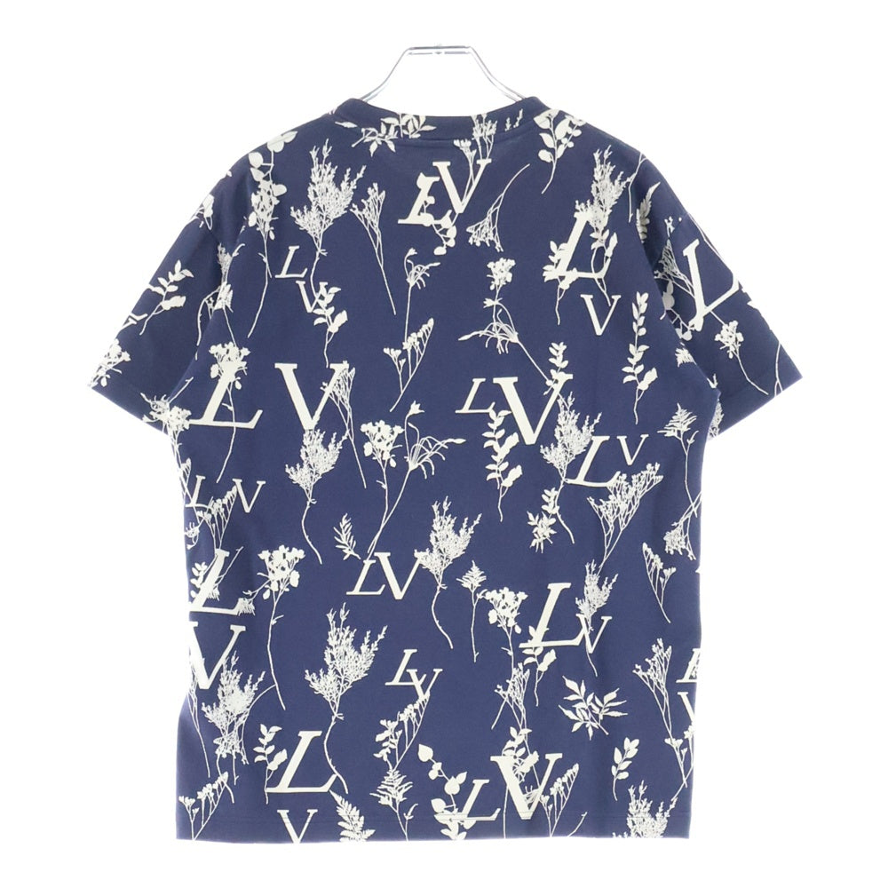 LOUIS VUITTON(ルイヴィトン) 20SS リーフディスチャージ半袖Tシャツ 半袖カットソー ネイビー RM202M UYM HJY04W
