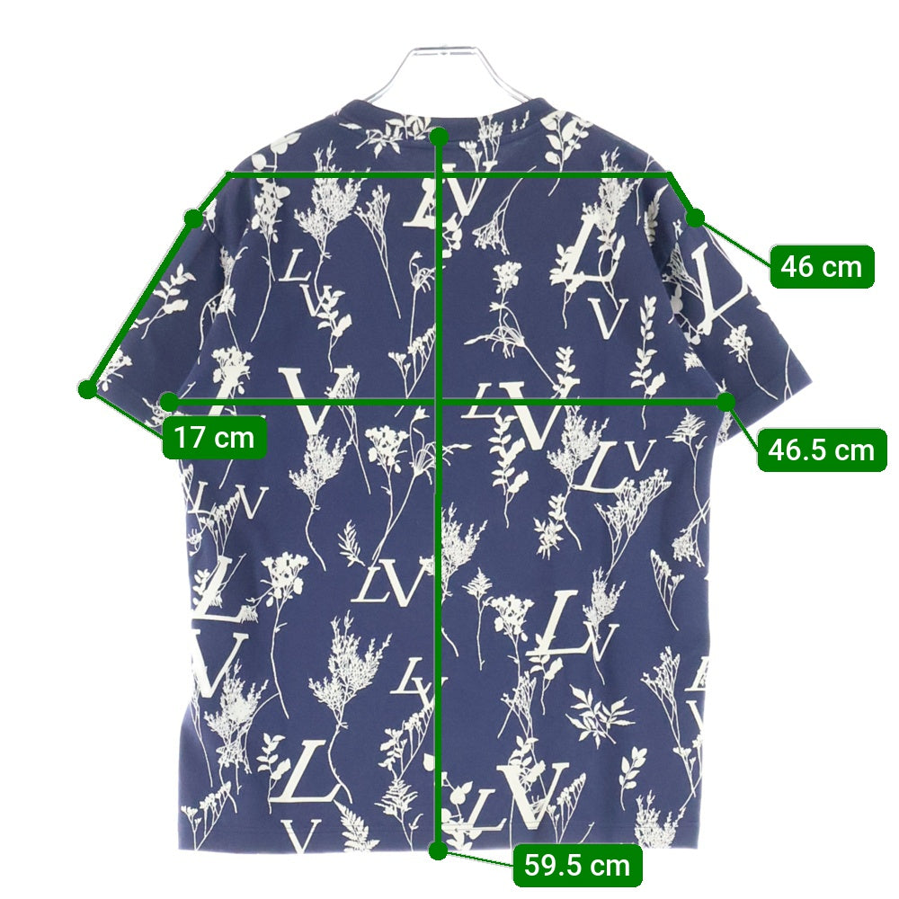 LOUIS VUITTON(ルイヴィトン) 20SS リーフディスチャージ半袖Tシャツ 半袖カットソー ネイビー RM202M UYM HJY04W