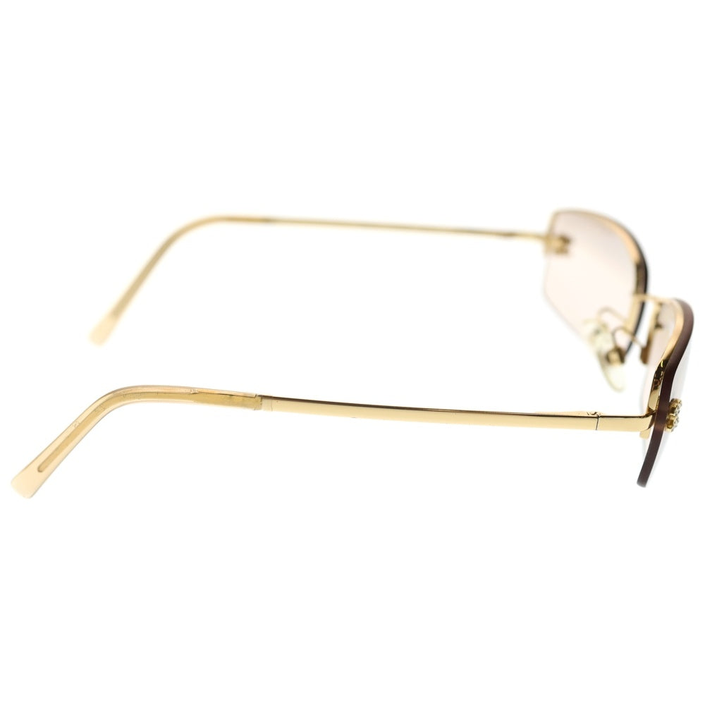 CHANEL(シャネル) リムレス ココマーク ラインストーン サングラス メガネ ゴールド 4093-B