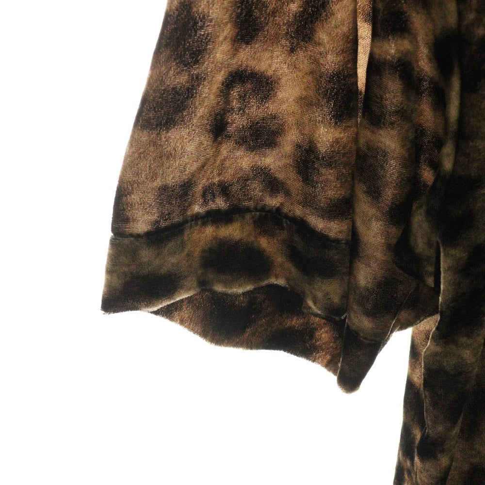 SUPREME(シュプリーム) 25SS Velvet Baseball Jersey Leopard ベルベットベースボールジャージー レオパード半袖シャツ マルチ