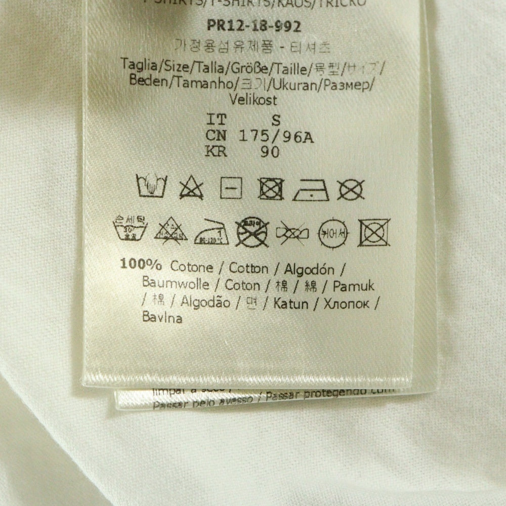 FENDI(フェンディ) フロント サークルロゴ クルーネック半袖Tシャツカットソー ホワイト レディース FY0894A4PP