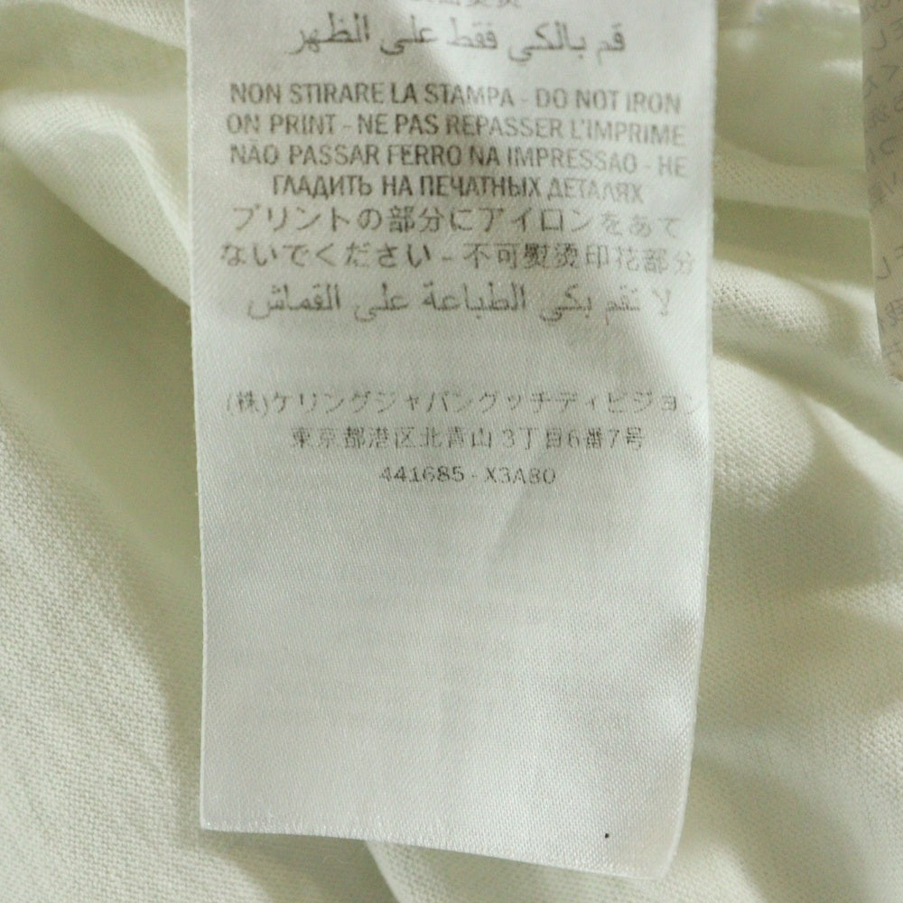 GUCCI(グッチ) 18SS Tonal Brand Logo Tee 441685 フロントロゴプリント クルーネック半袖Tシャツカットソー ホワイト