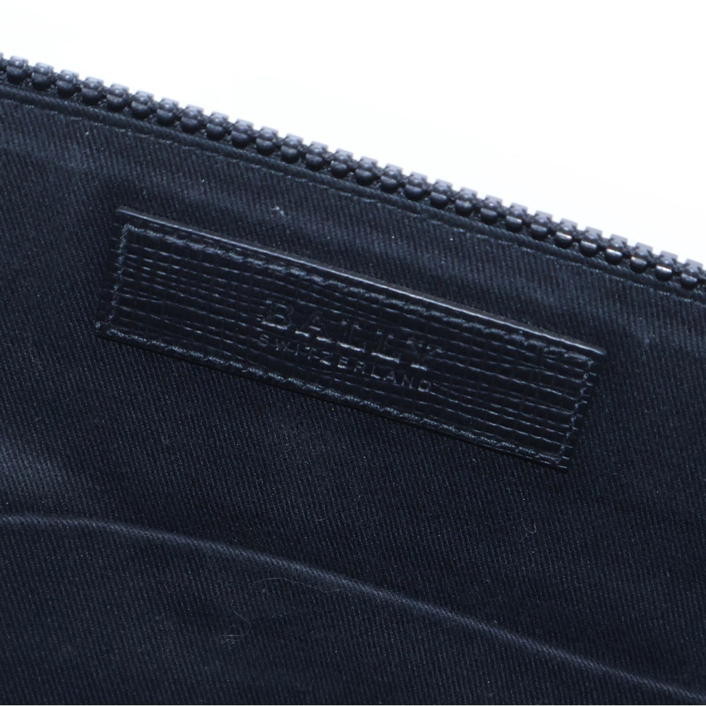 BALLY(バリー) Bollis Large Clutch Bag ロゴ クラッチバッグ ブラック/ホワイト