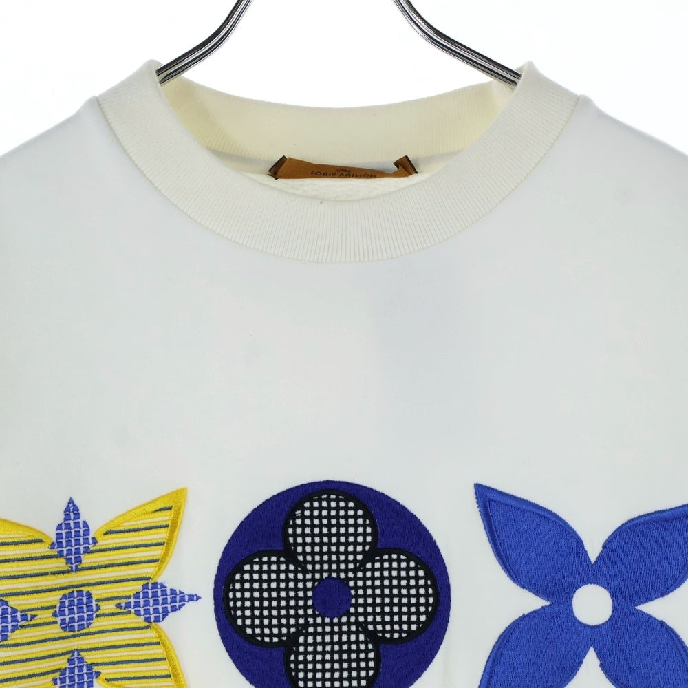 LOUIS VUITTON(ルイヴィトン) 20AW モノグラムフラワーエンブロイダリースウェットトレーナー ホワイト RM202M FMC HJY22W