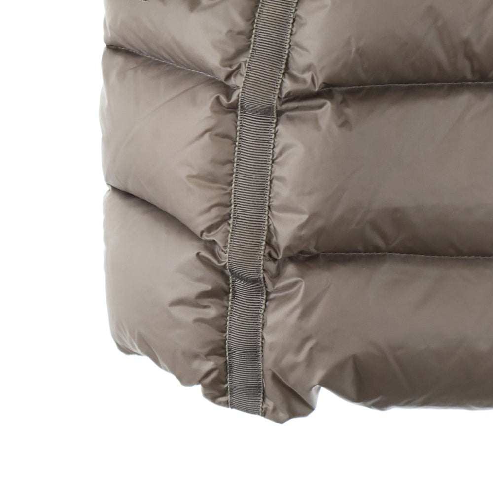 MONCLER(モンクレール) HERMIFUR ヘルミファー ファー付き ジップアップダウンコート ダウンジャケット ベージュ レディース A20934995615