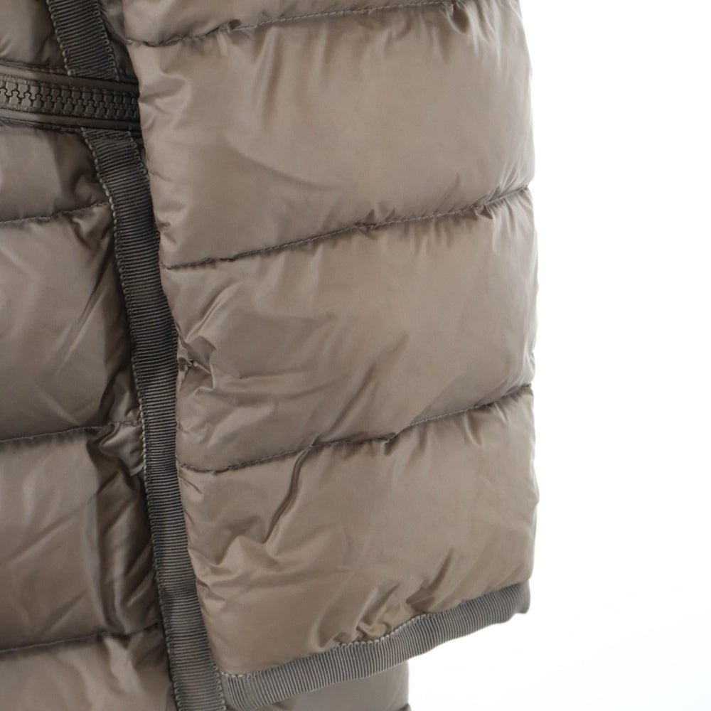 MONCLER(モンクレール) HERMIFUR ヘルミファー ファー付き ジップアップダウンコート ダウンジャケット ベージュ レディース A20934995615