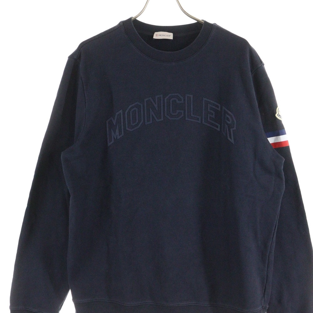 MONCLER(モンクレール) ARCHI LOGO SWEATSHIRT I10918G00005 アーチロゴ クルーネック長袖スウェットシャツ トレーナー ネイビー