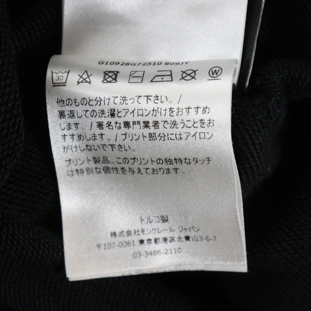 MONCLER(モンクレール) MAGLIA CON CAPPUCCIO フロントロゴプリント プルオーバーパーカー フーディ ブラック G10928G72510