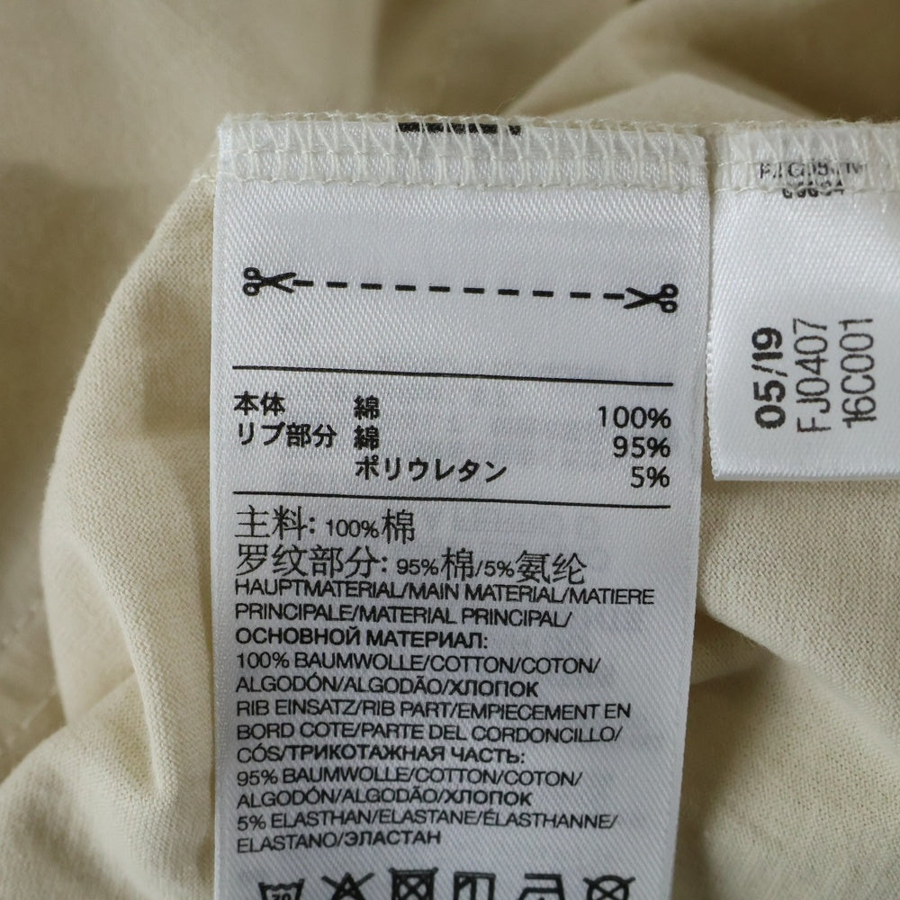 Y-3(ワイスリー) ×adidas アディダス フロントロゴプリントクルーネック長袖Tシャツカットソー ロンT ベージュ FJ0407