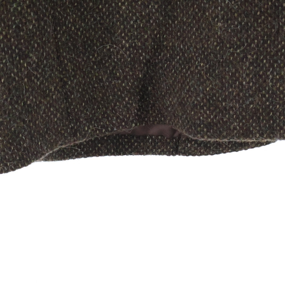 AURALEE(オーラリー) LAMA SHETLAND WOOL TWEED OVER JACKET ラマシェットランドウールツイード2Bテーラードジャケット ブラウン A24AJ02LS