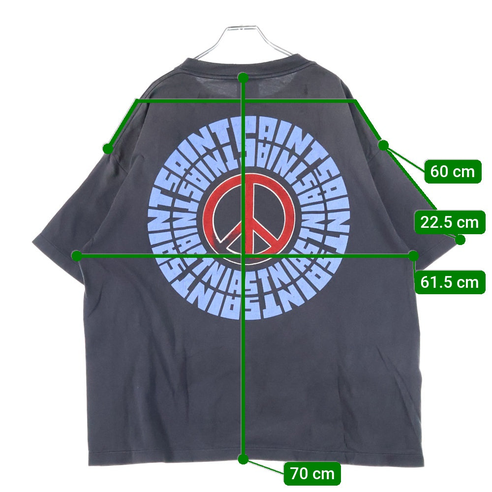 SAINT MICHAEL(セントマイケル) 24AW IDEOLOGICAL TEE イデオロギー 半袖Tシャツカットソー ブラック SM-YS1-0000-005