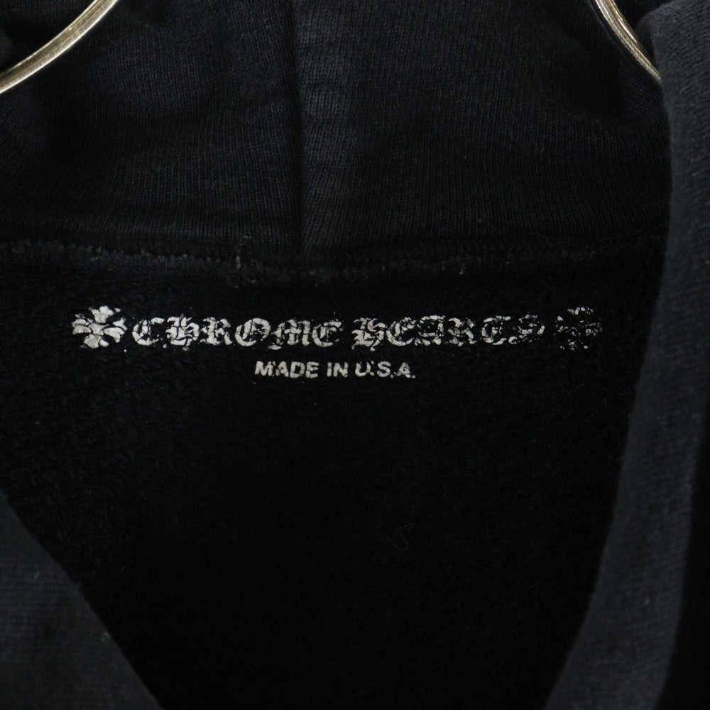 CHROME HEARTS(クロムハーツ) ×MATTY BOY PPO マッティボーイ バックアーチロゴプリント フローラル プルオーバー パーカー フーディ ブラック/ピンク