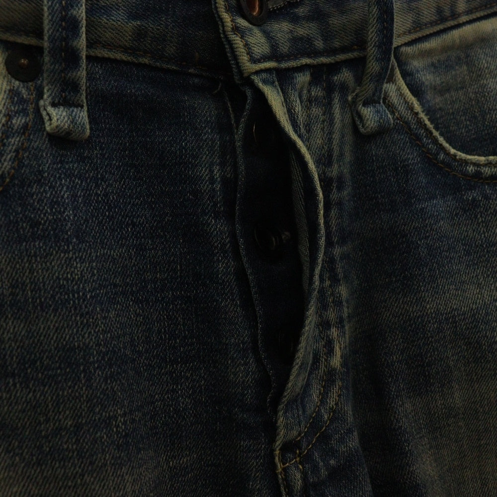 DENHAM(デンハム) RAZOR SLIM FIT ダメージ加工 ストレートデニムパンツ インディゴ 3114313