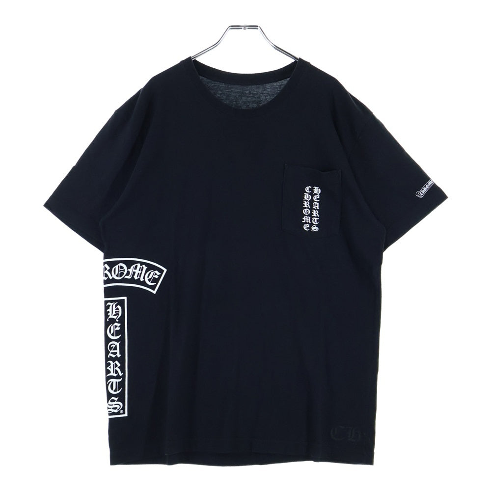 CHROME HEARTS(クロムハーツ) Side T BAR Tee サイドTバー ヴァーティカルロゴ クルーネックTシャツ 半袖カットソー ブラック
