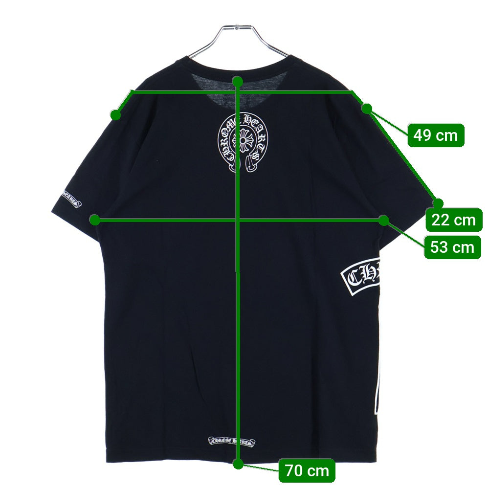 CHROME HEARTS(クロムハーツ) Side T BAR Tee サイドTバー ヴァーティカルロゴ クルーネックTシャツ 半袖カットソー ブラック