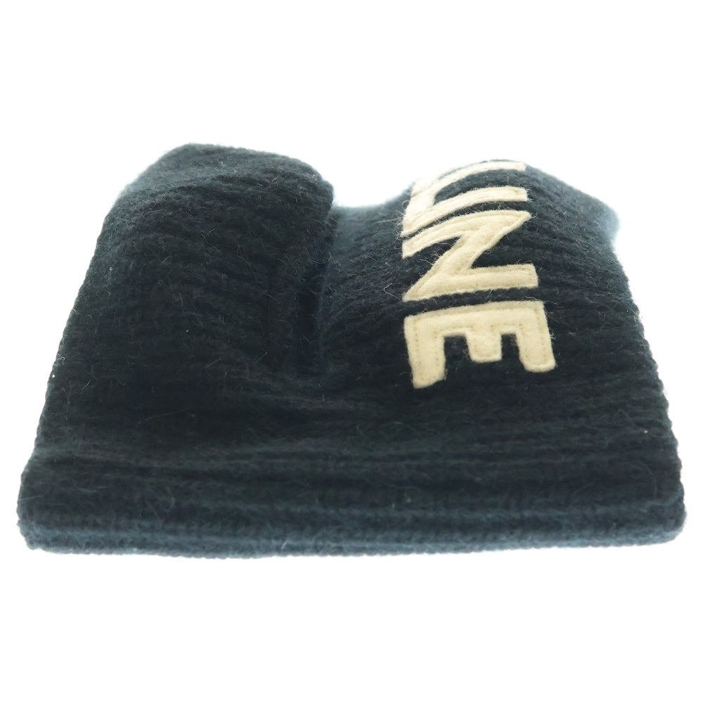 CELINE(セリーヌ) Knit Skumask ニット スキーマスク ロゴ エンブロイダリー ロゴアップリケ バラクラバ ビーニー ブラック 2A48P230O
