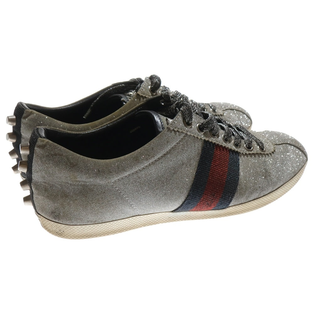 GUCCI(グッチ) Bambi Low Top Sneakers グリッター シェリーライン ローカットスニーカー シルバー 414684