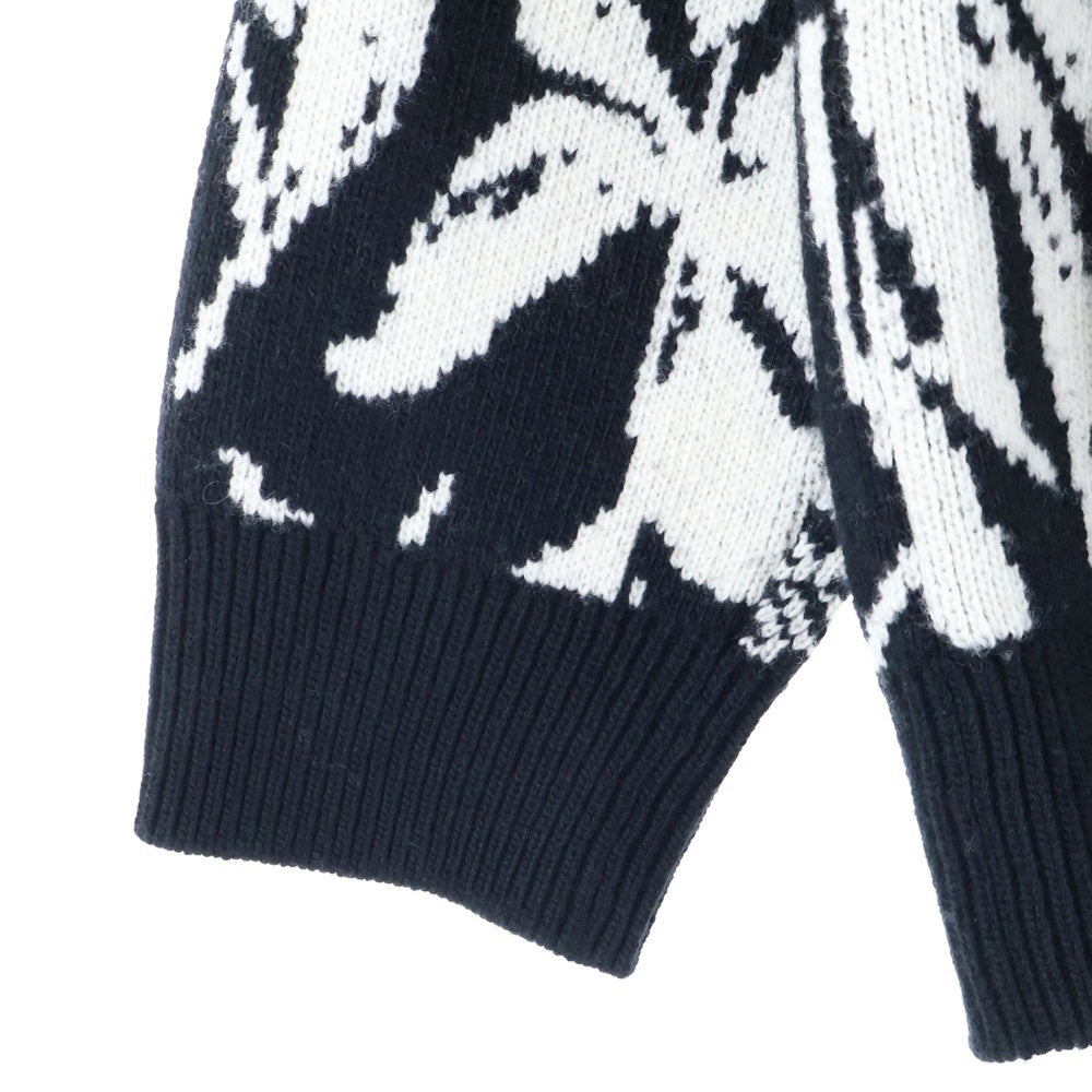 LOUIS VUITTON(ルイヴィトン) 23SS シスルジャガードウール ニットカーディガン ブラック RM231 H56 HON98W