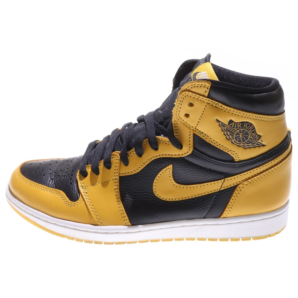 NIKE(ナイキ) AIR JORDAN1 RETRO HIGH OG POLLEN 555088-701 エアジョーダン 1 レトロ パラン ハイカットスニーカー ブラック/イエロー US10/28cm