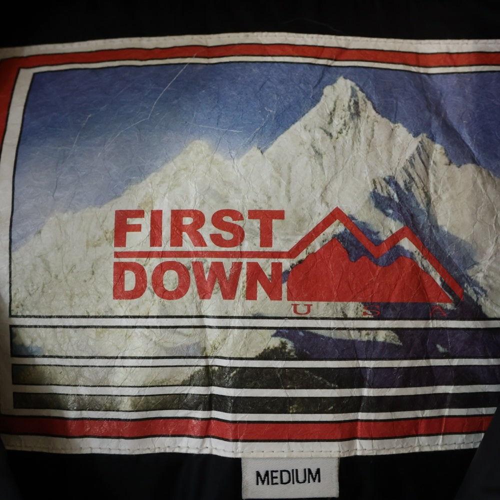 FIRST DOWN(ファーストダウン) 22AW HERITAGE DOWN JKT DICROS MAURI RIP F342533 ヘリテイジ ダウンジャケット ディクロス マウリ リップ シルバー/ブラウン