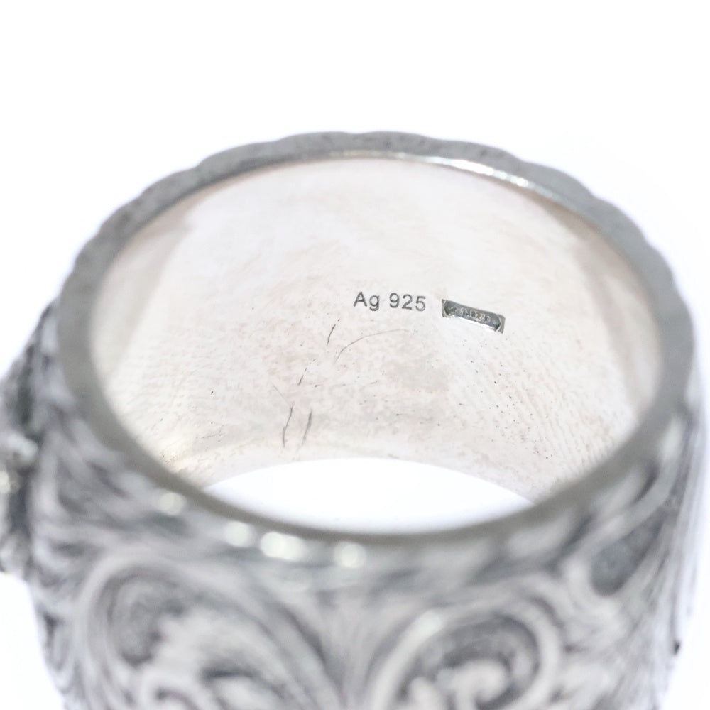 GUCCI(グッチ) インターロッキングG アラベスク キャットヘッド シルバーリング シルバー 433573