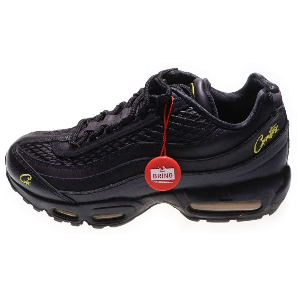 NIKE(ナイキ) ×Corteiz AIR MAX 95 Black and Tour Yellow FB2709-003 ×コーテイズ エアマックス95 ブラックアンドツアー ローカットスニーカー ブラック US9/27.0cm