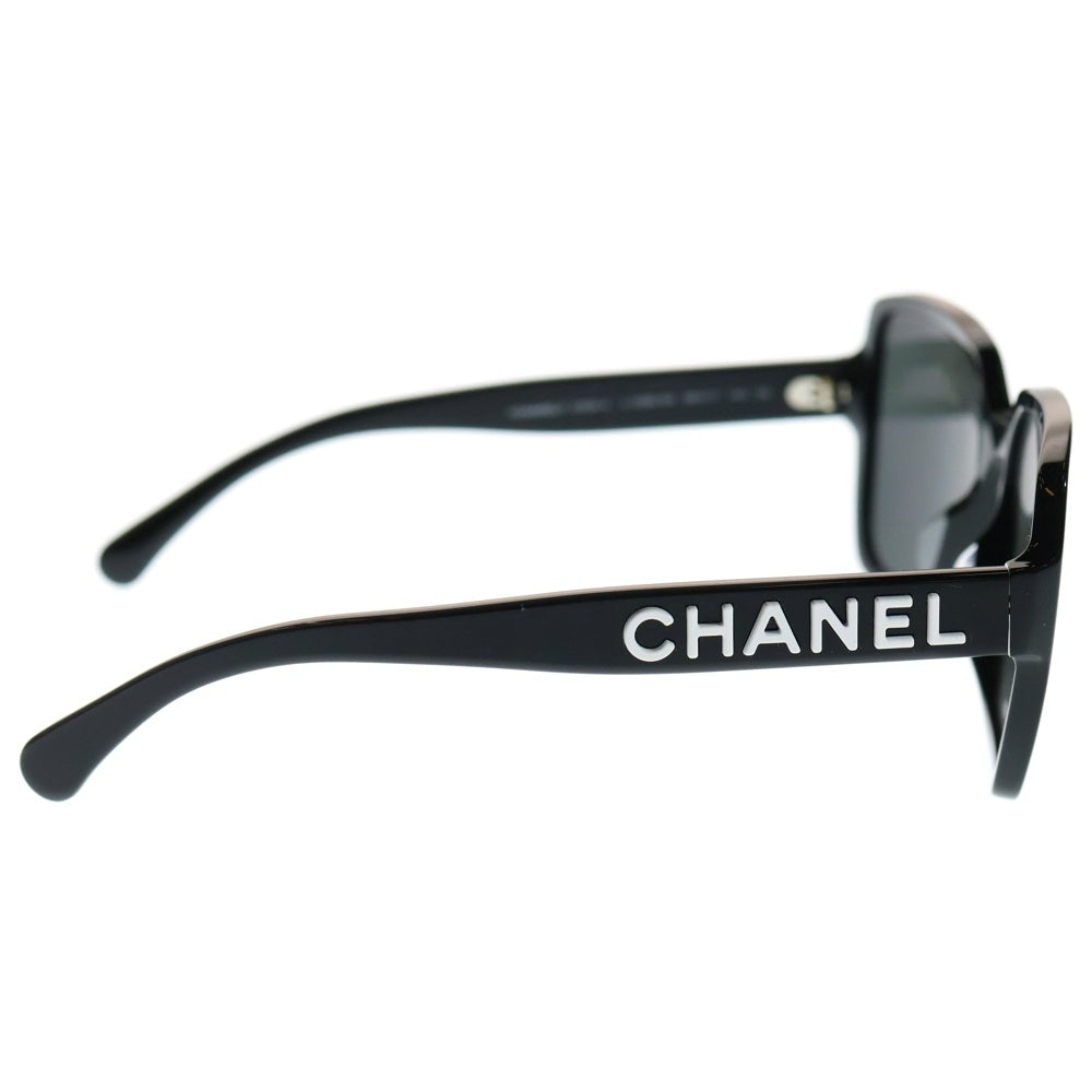 CHANEL(シャネル) スクエアシェイプ カラーレンズ サイドロゴ サングラス 眼鏡 アイウェア ブラック 5408-A