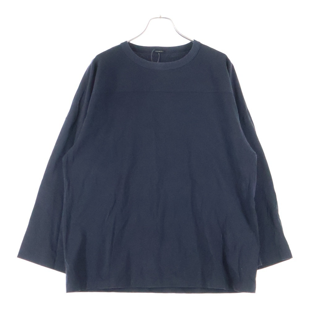 COMOLI(コモリ) 19AW フットボール クルーネック長袖Tシャツカットソー ブラック Q03-05002