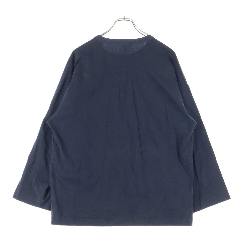 COMOLI(コモリ) 19AW フットボール クルーネック長袖Tシャツカットソー ブラック Q03-05002