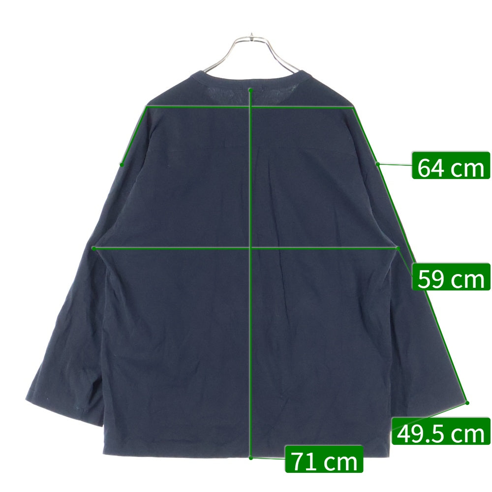 COMOLI(コモリ) 19AW フットボール クルーネック長袖Tシャツカットソー ブラック Q03-05002