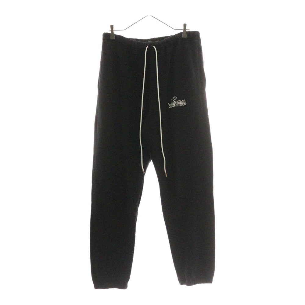 ALWAYS OUT OF STOCK(オールウェイズアウトオブストック) Sweat Pants ロゴ ウエストゴム スウェットパンツ ロングパンツ ブラック
