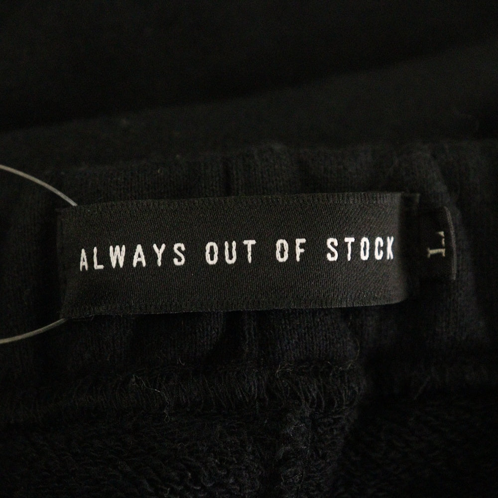 ALWAYS OUT OF STOCK(オールウェイズアウトオブストック) Sweat Pants ロゴ ウエストゴム スウェットパンツ ロングパンツ ブラック