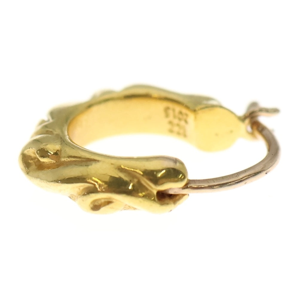 CHROME HEARTS(クロムハーツ) 22K TNY HOOP SCRL タイニースクロールフープピアス ゴールド