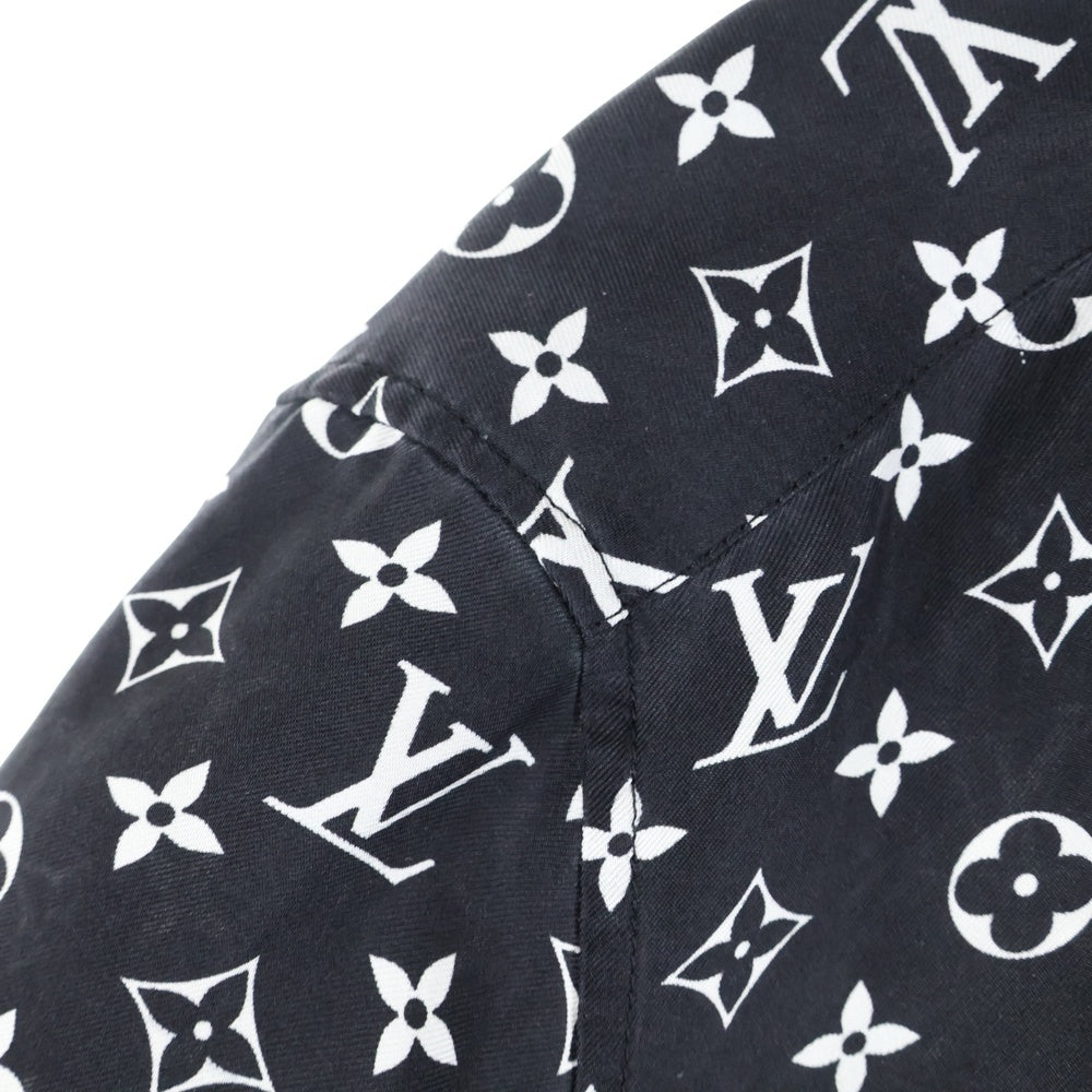 LOUIS VUITTON(ルイヴィトン) Monogram Silk Shirt RW221W RXU FMBL14 モノグラムシルク長袖シャツ ブラック