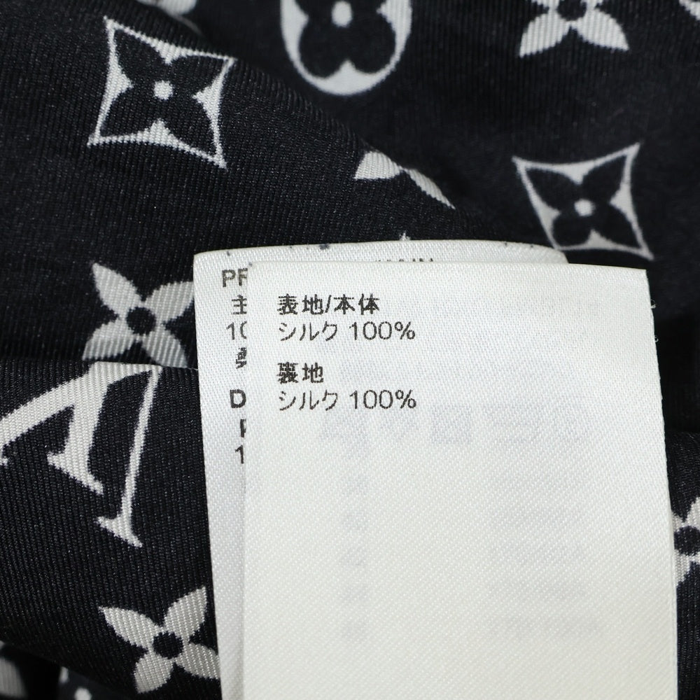 LOUIS VUITTON(ルイヴィトン) Monogram Silk Shirt RW221W RXU FMBL14 モノグラムシルク長袖シャツ ブラック