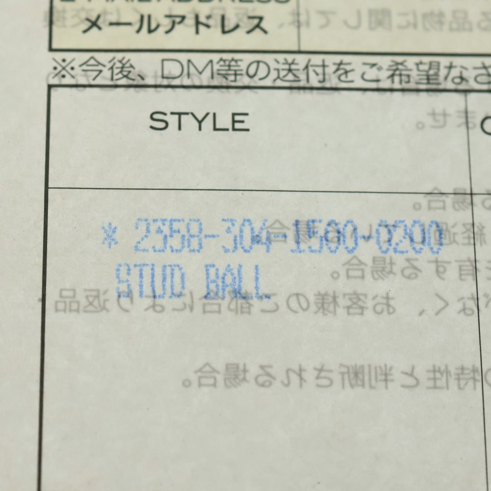 CHROME HEARTS(クロムハーツ) STUD CRSBLL クロスボールスタッドピアス シルバー BCA110