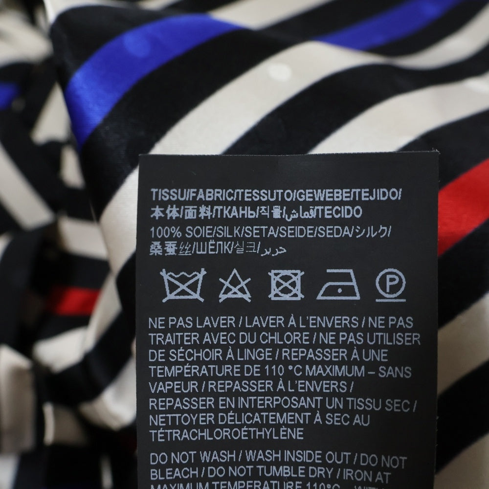 SAINT LAURENT PARIS(サンローランパリ) ストライプ総柄シルク長袖シャツ 659851 Y2D17 マルチ