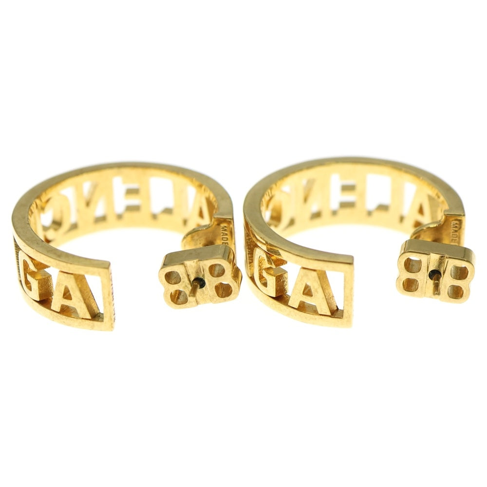 BALENCIAGA(バレンシアガ) LOGO HOOP PIERCE ロゴフープピアス ゴールド