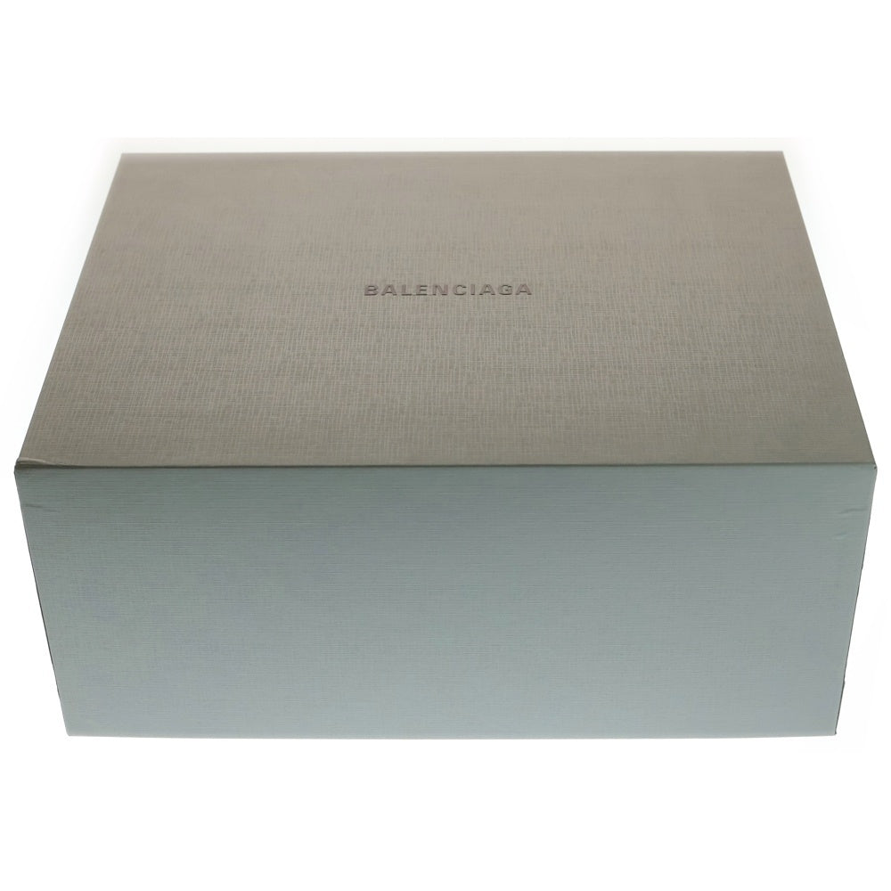 BALENCIAGA(バレンシアガ) ネイビーカバス S パンチングロゴレザーハンドバッグ トートバッグ シルバー金具 ブラック 339933