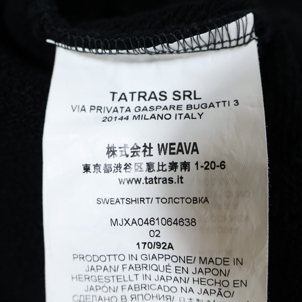 TATRAS(タトラス) FITARCO Logo Sweat Shirt MJXA0461064638 ロゴ クルーネックスウェットトレーナー ブラック