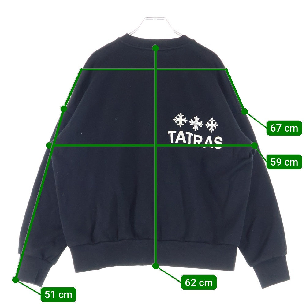 TATRAS(タトラス) FITARCO Logo Sweat Shirt MJXA0461064638 ロゴ クルーネックスウェットトレーナー ブラック
