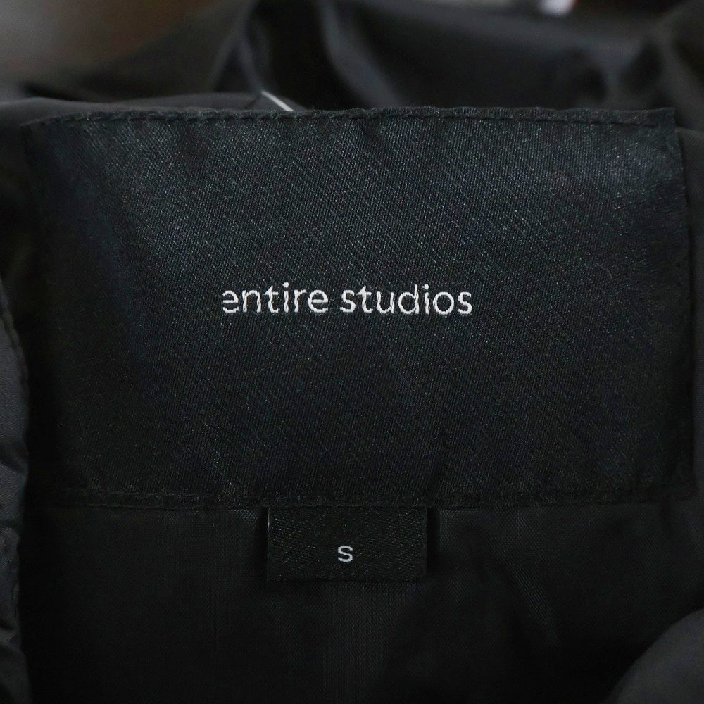 entire studios(エンタイア スタジオ) MML HOODED PUFFER ES2399 PO047 フーデッド パファーダウンジャケット ブラック