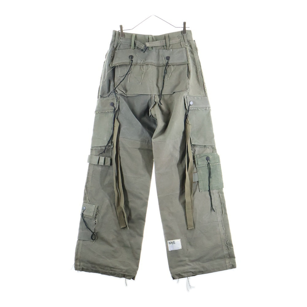 MINUS(マイナス) Slash Seam HBT Cargo ミリタリーカーゴパンツ カーキ