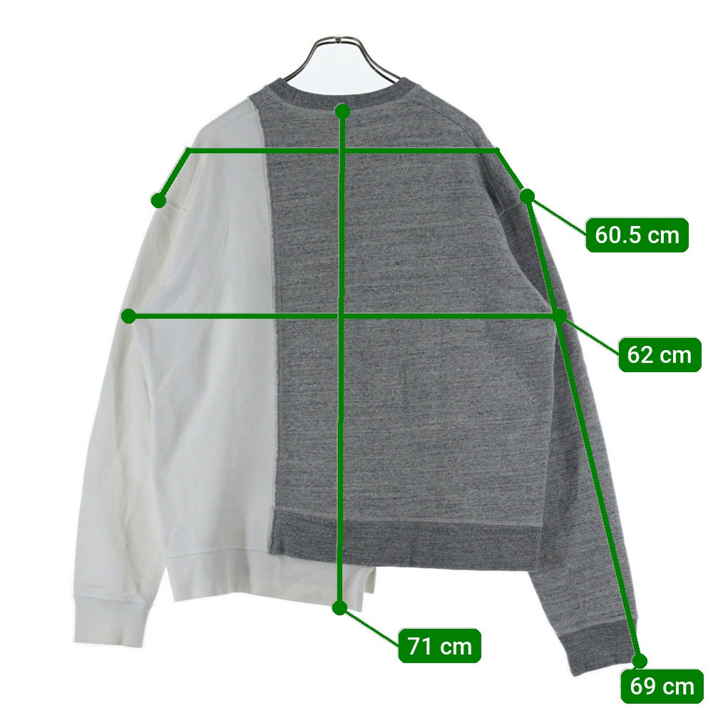 DSQUARED2(ディースクエアード) 21SS ロゴプリントクルーネックスウェットトレーナー S74GU0504 STJ315 グレー/ホワイト