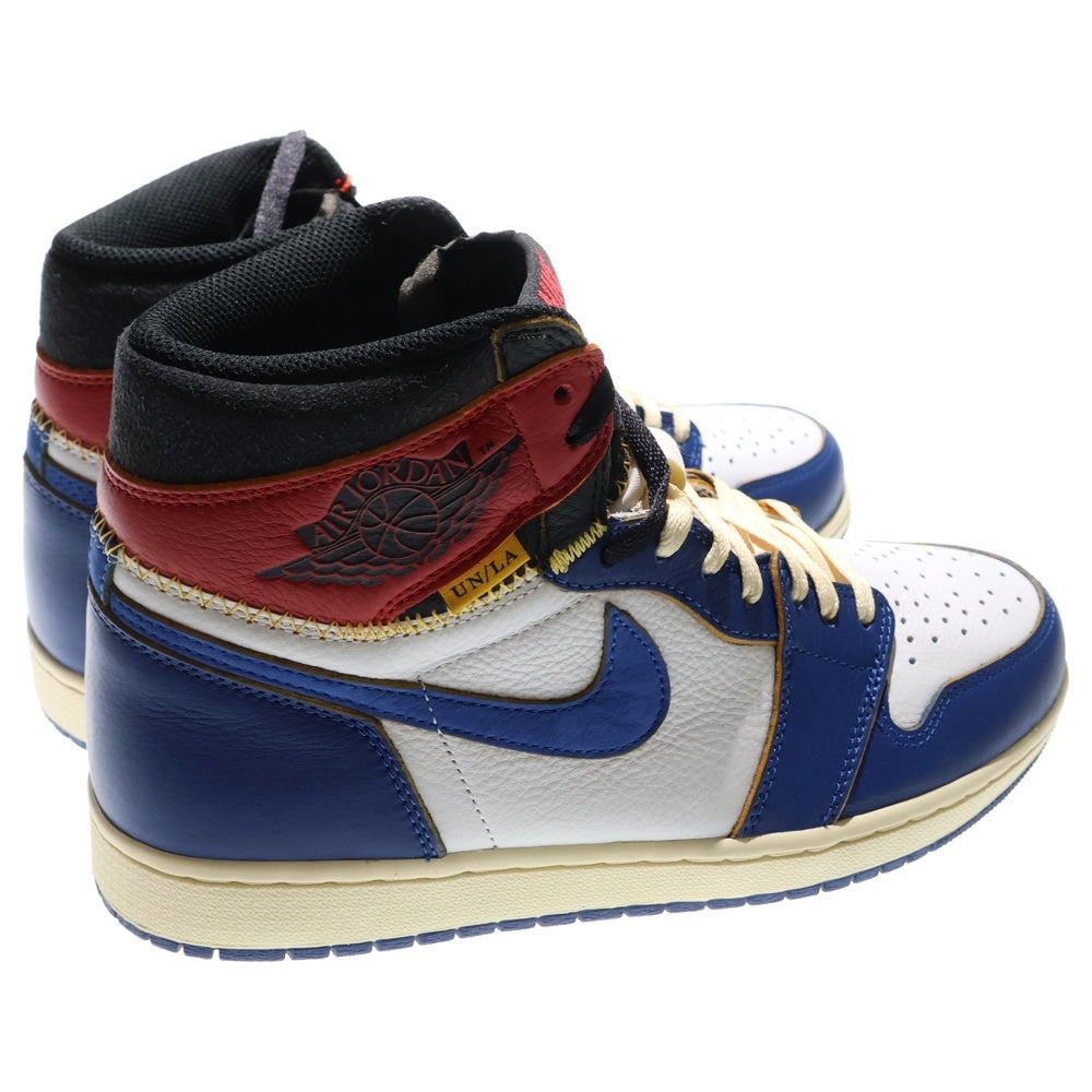 NIKE(ナイキ) ×UNION AIR JORDAN 1 RETRO HI NRG BV1300-146 ×ユニオン エアジョーダン1 レトロ ハイカットスニーカー ホワイト/ブルー/レッド US10.5/28.5cm