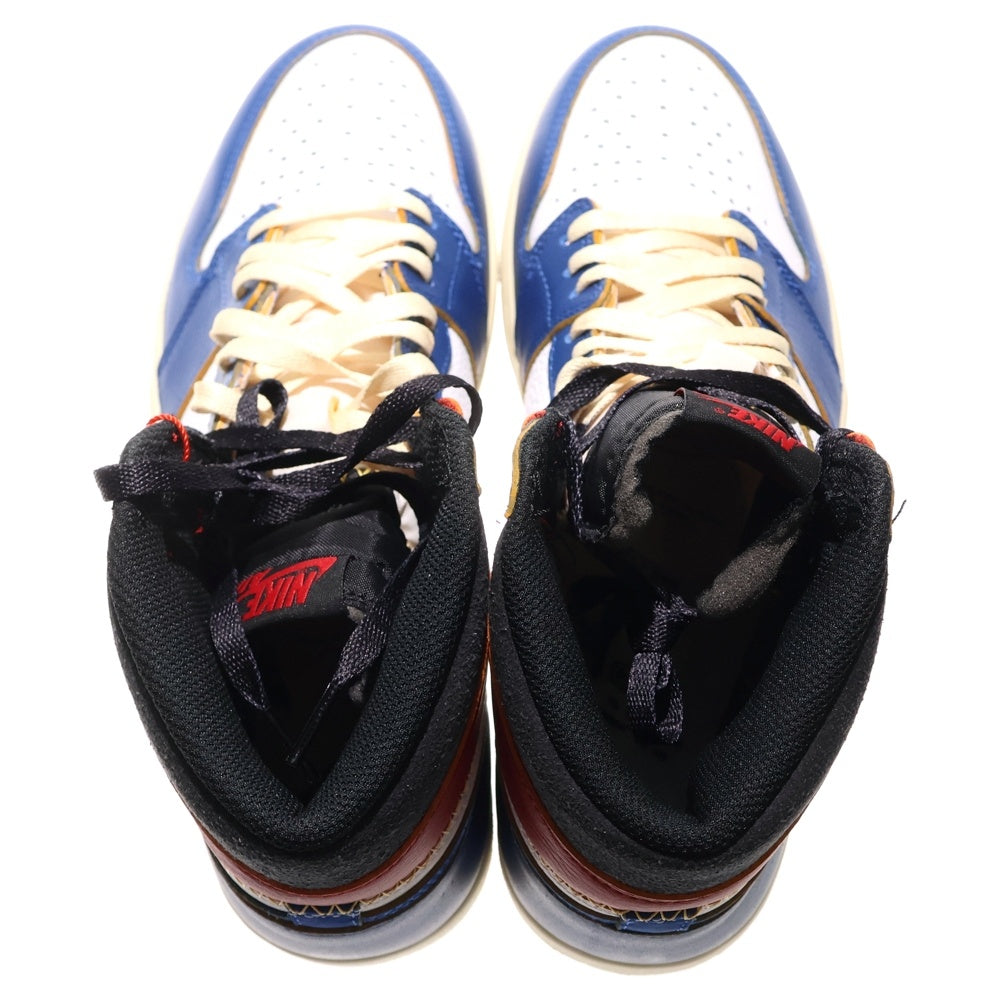 NIKE(ナイキ) ×UNION AIR JORDAN 1 RETRO HI NRG BV1300-146 ×ユニオン エアジョーダン1 レトロ ハイカットスニーカー ホワイト/ブルー/レッド US10.5/28.5cm