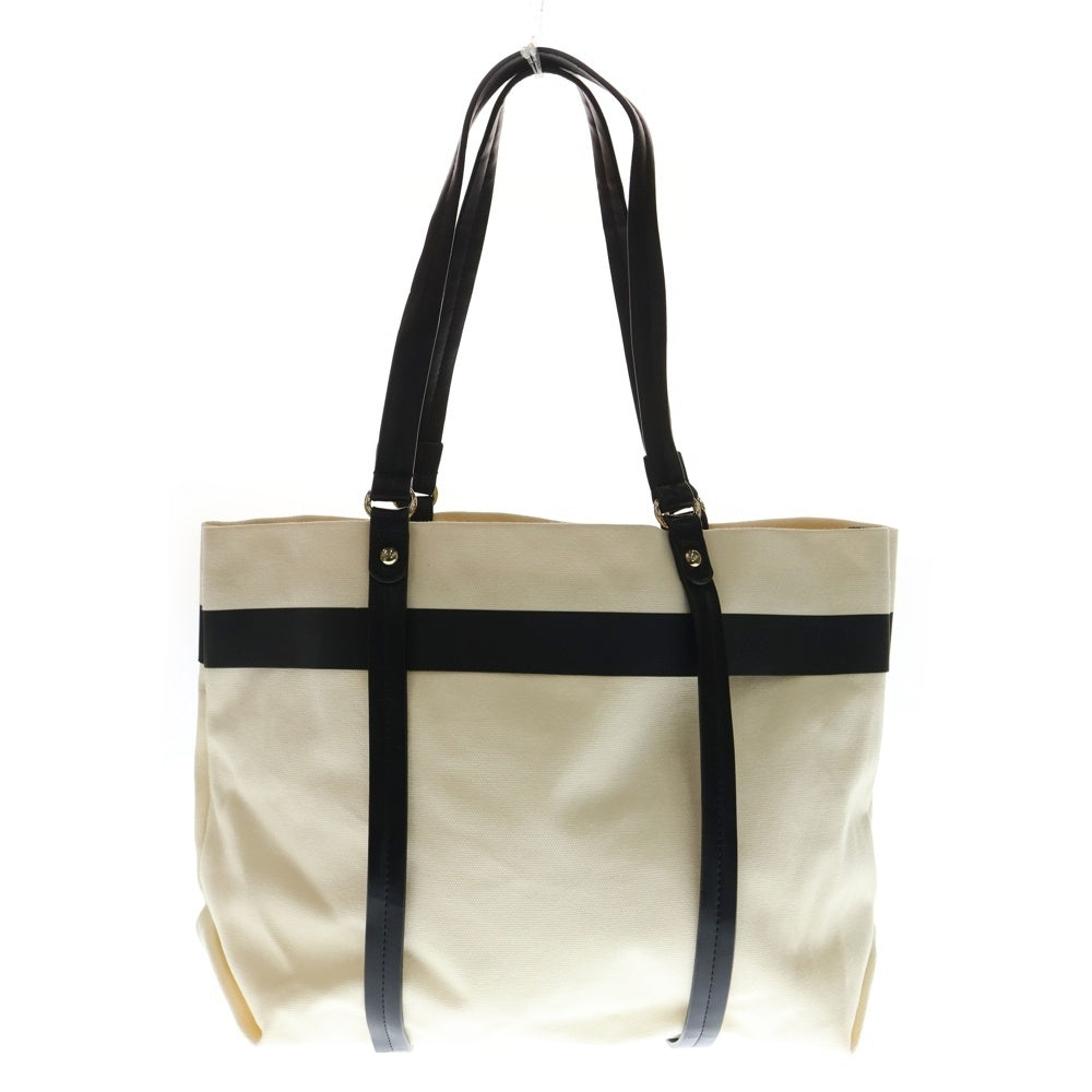 LANVIN(ランバン) セイラートートバッグ ロゴトートバッグ アイボリー/ブラック