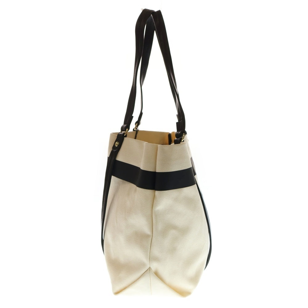 LANVIN(ランバン) セイラートートバッグ ロゴトートバッグ アイボリー/ブラック